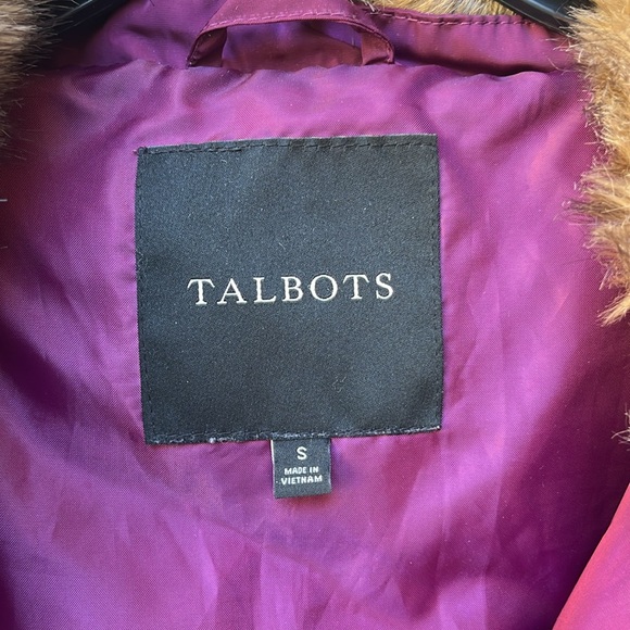 Excellent Condition Purple Talbot’s Full Puffer Coat with hood Sz SM - Picture 8 of 11